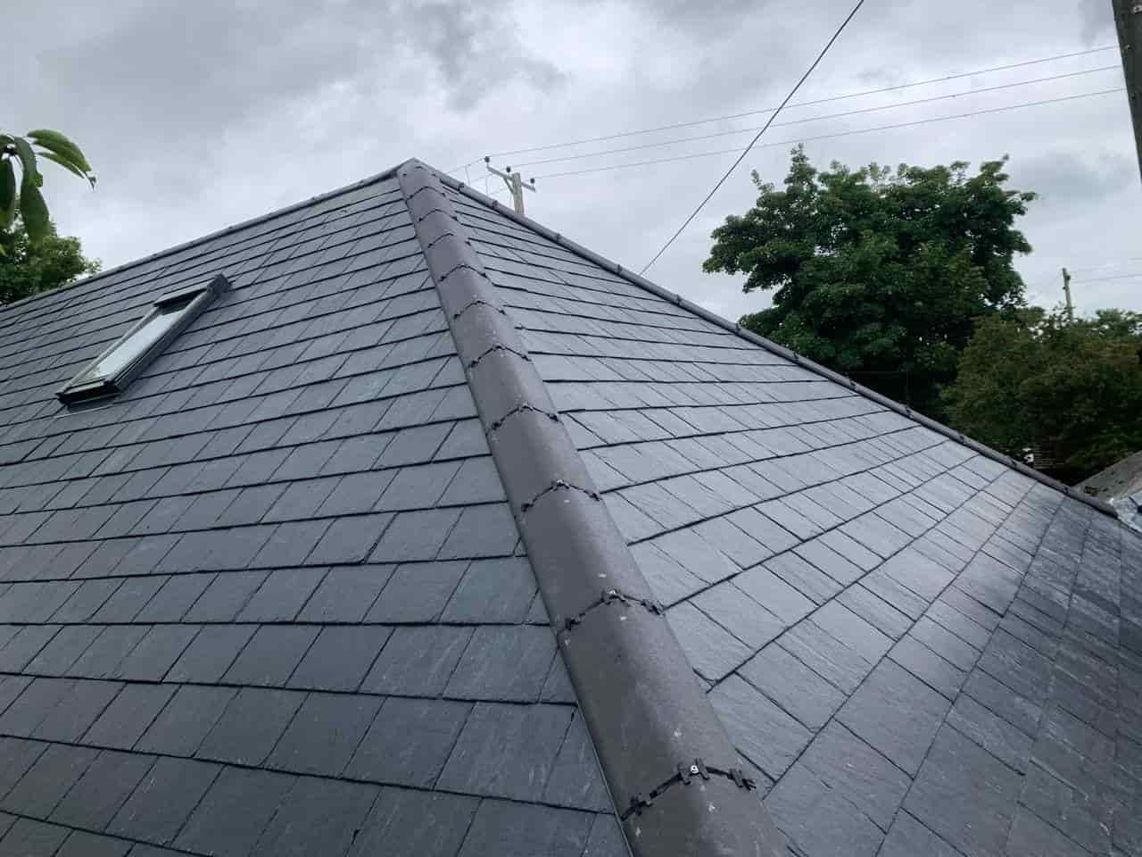 This is a photo of a slate roof installation in Hawkhurst, Kent. Works carried out by Hawkhurst Roofing